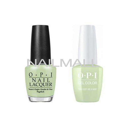 OPI Matching GelColor and Nail Polish - GNT72A - This Cost Me a Mint 15mL Duo - Gel & Lacquer Combo