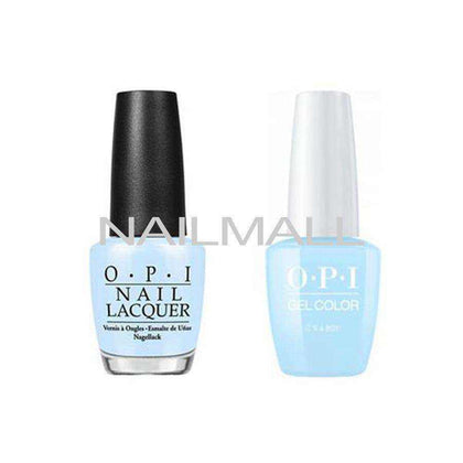 OPI Matching GelColor and Nail Polish - GNT75A - It's a Boy! 15mL Duo - Gel & Lacquer Combo