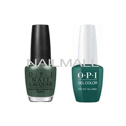 OPI Matching GelColor and Nail Polish - GNW54A - Stay Off the Lawn! 15mL Duo - Gel & Lacquer Combo