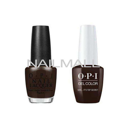 OPI Matching GelColor and Nail Polish - GNW61A - Shh It's Top Secret! 15mL Duo - Gel & Lacquer Combo