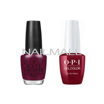 OPI Matching GelColor and Nail Polish - GNW64A - We the Female 15mL Duo - Gel & Lacquer Combo