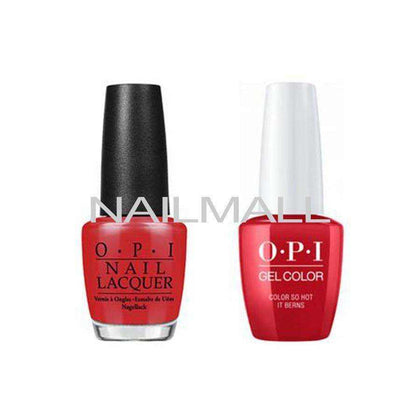 OPI Matching GelColor and Nail Polish - GNZ13A - So Hot It Berns 15mL Duo - Gel & Lacquer Combo