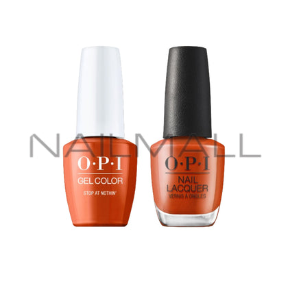 OPI 	Matching Gelcolor and Nail Polish - S036	Stop at Nothin' 