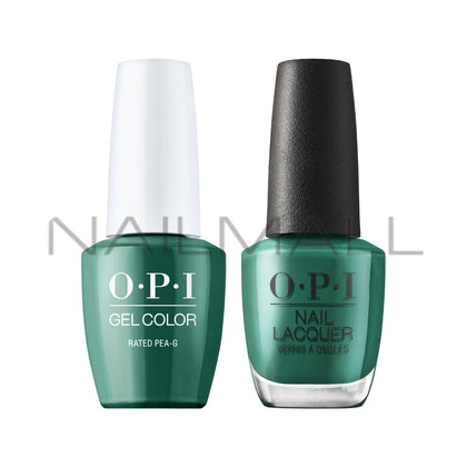 OPI	Spring 2021	Hollywood	Gel Duo	Matching Gelcolor and Nail Polish	Rated Pea-G	H007 