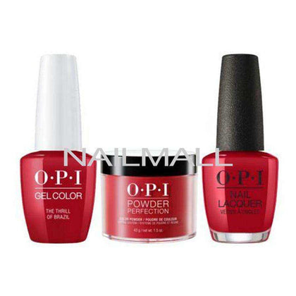 OPI Trio Set - A16 - The Thrill Of Brazil OPI Trio Set - Gel, Lacquer, & Dip