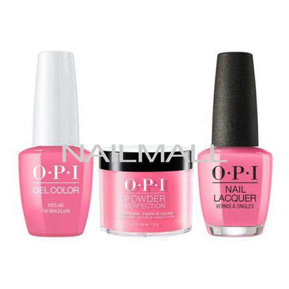 OPI Trio Set - A68 - Kiss Me I'm Brazilian OPI Trio Set - Gel, Lacquer, & Dip