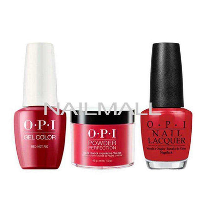 OPI Trio Set - A70 - Red Hot Rio OPI Trio Set - Gel, Lacquer, & Dip