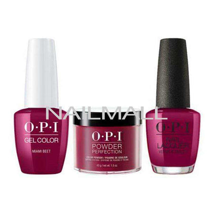 OPI Trio Set - B78 - Miami Beet OPI Trio Set - Gel, Lacquer, & Dip