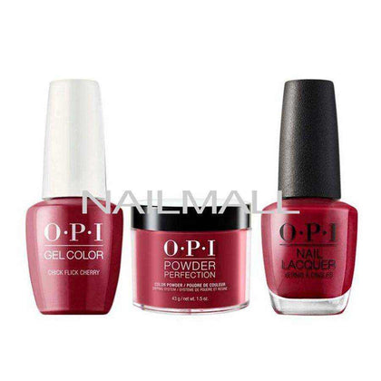 OPI Trio Set - H02 - Chick Flick Cherry OPI Trio Set - Gel, Lacquer, & Dip