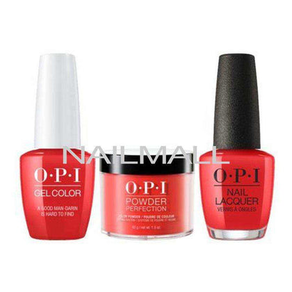 OPI Trio Set - H47 - A Good Man-Darin is Hard to Find OPI Trio Set - Gel, Lacquer, & Dip