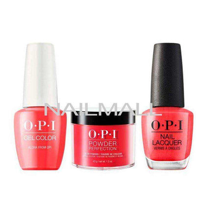 OPI Trio Set - H70 - Aloha From OPI OPI Trio Set - Gel, Lacquer, & Dip