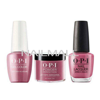 OPI Trio Set - H72 - Just Lanai-ing Around OPI Trio Set - Gel, Lacquer, & Dip