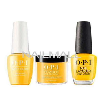 OPI Trio Set - L23 - Sun Sea and Sand in My Pants OPI Trio Set - Gel, Lacquer, & Dip