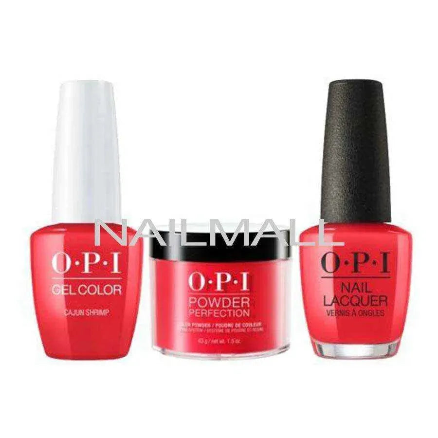 OPI Trio Set - L64 - Cajun Shrimp OPI Trio Set - Gel, Lacquer, & Dip