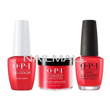 OPI Trio Set - L64 - Cajun Shrimp OPI Trio Set - Gel, Lacquer, & Dip