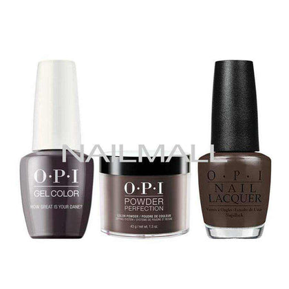 OPI Trio Set - N44 - How Great is Your Dane? OPI Trio Set - Gel, Lacquer, & Dip