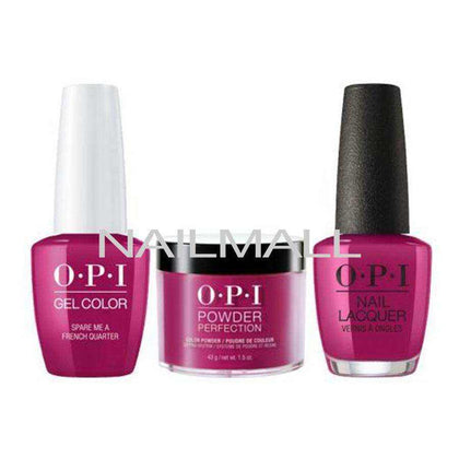 OPI Trio Set - N55 - Spare Me a French Quarter OPI Trio Set - Gel, Lacquer, & Dip