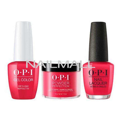 OPI Trio Set - N56 - She's A Bad Muffuletta OPI Trio Set - Gel, Lacquer, & Dip