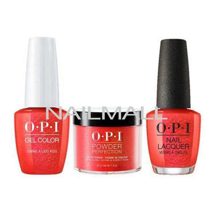 OPI Trio Set - V30 - Gimme A Lido Kiss OPI Trio Set - Gel, Lacquer, & Dip