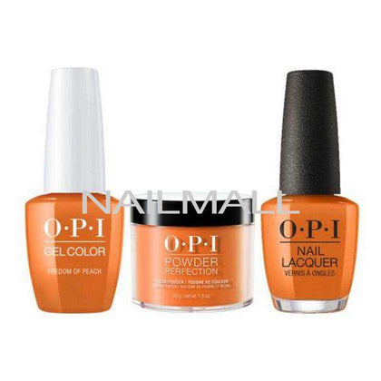 OPI Trio Set - W59 - Freedom Of Peach OPI Trio Set - Gel, Lacquer, & Dip