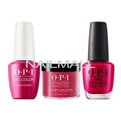 OPI Trio Set - W62 - Madam President OPI Trio Set - Gel, Lacquer, & Dip