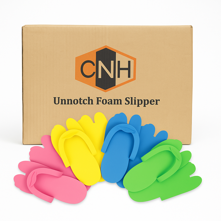 CNH Unnotch Foam Pedicure Slippers - 360 Pairs (Mixed Color)