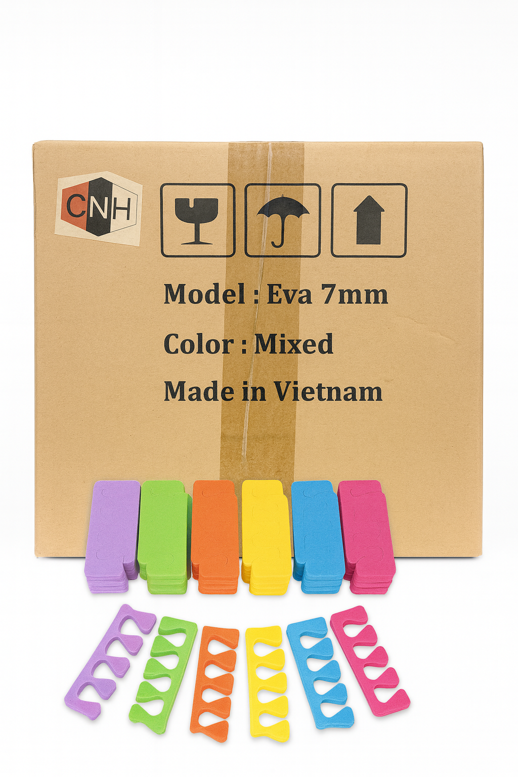 Color Cnh CNH EVA 7mm Toe Separators – 1000-Pair Bulk Pack – NAILMALL