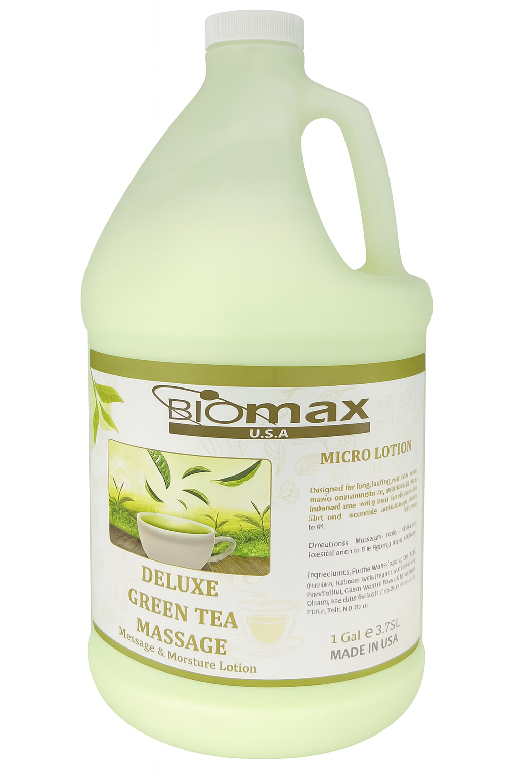 Biomax - Micro Massage Lotion - Deluxe Green Tea (1 Gallon | 1 Case)