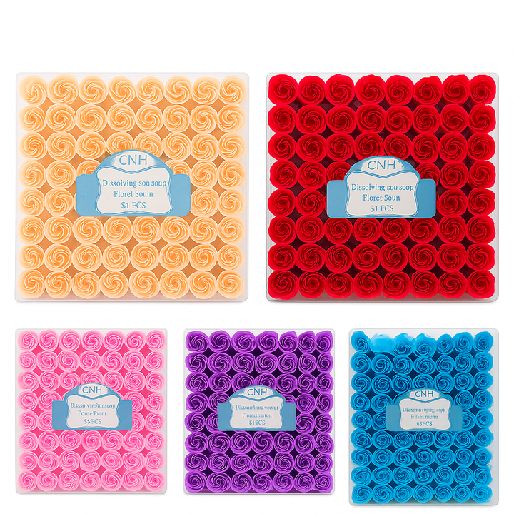 CNH Dissolving Spa Bath Soap Flowers - Floral Scent (81 pcs.)
