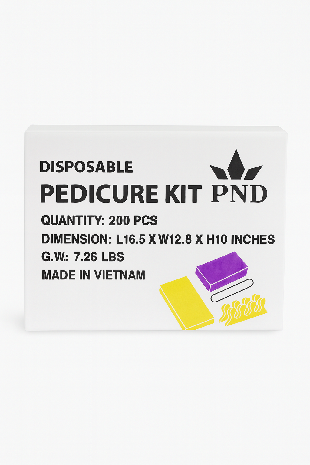 PND Disposable Pedicure Toe Kit 4 Pieces - 200 Sets