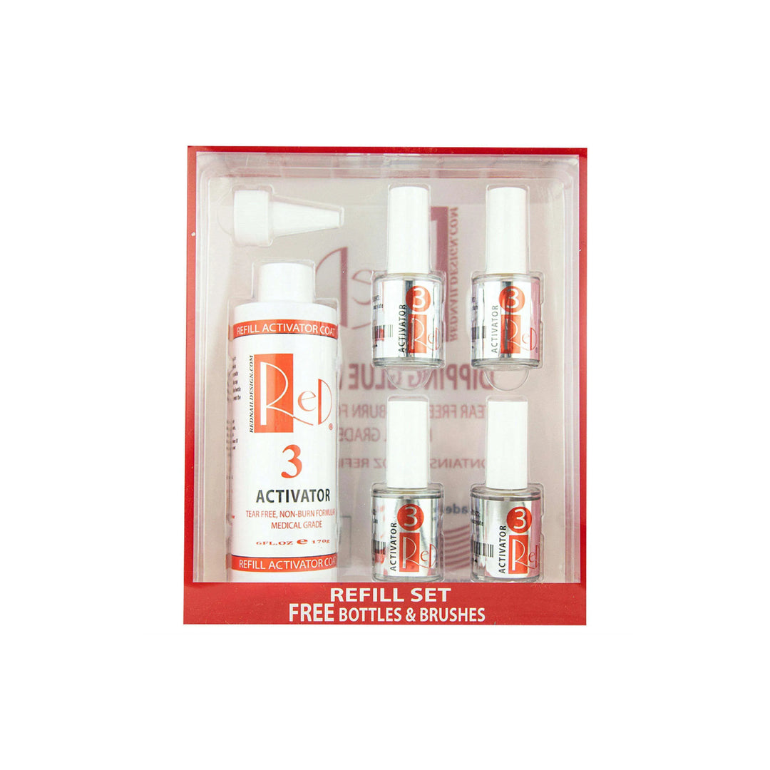 Red Nail Design Dip Liquid Activator #3 Refill 6 fl.oz Dip Liquid