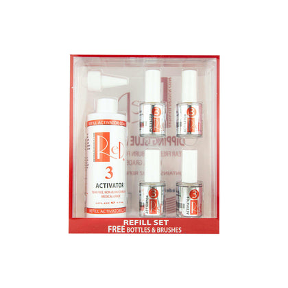 Red Nail Design Dip Liquid Activator #3 Refill 6 fl.oz Dip Liquid