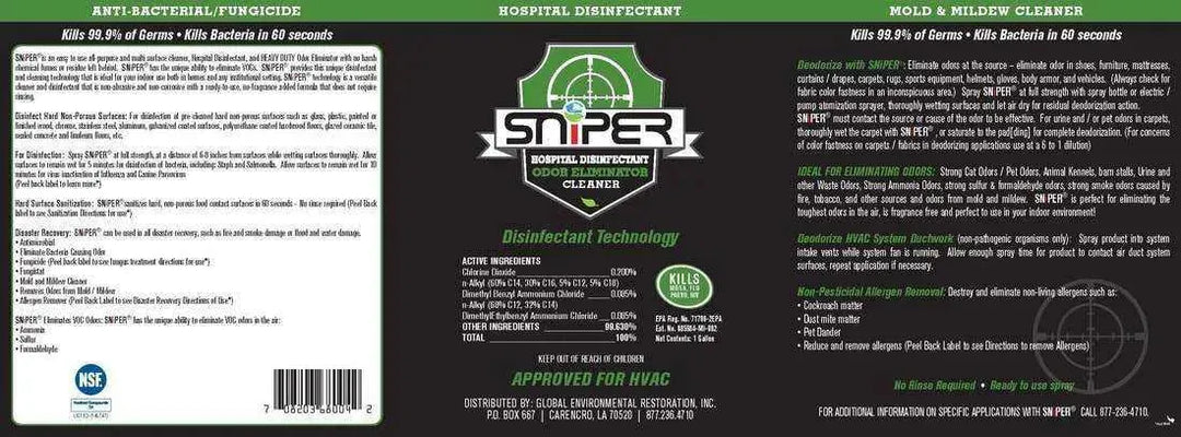 Sniper Disinfectant Spray 4 fl.oz Disinfectant