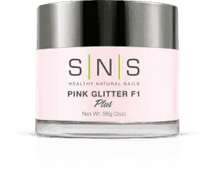 SNS Pink Glitter F1 Dip Essential Powders