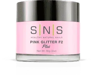 SNS Pink Glitter F2 Dip Essential Powders