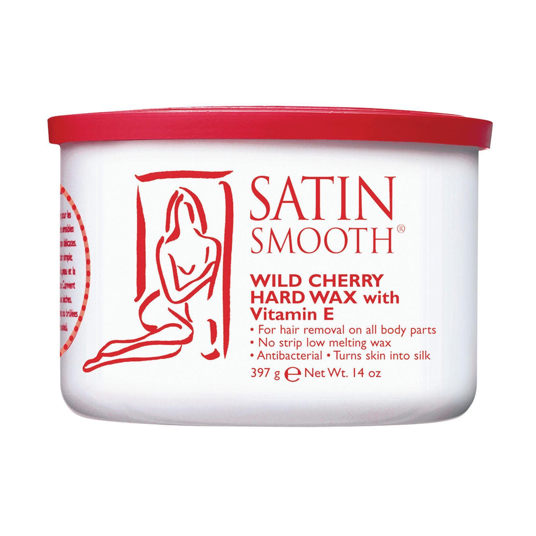 Satin Smooth - Wild Cherry Hard Wax with Vitamin E 14 oz.