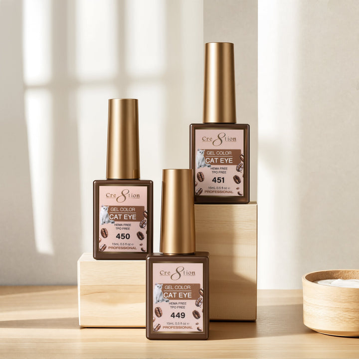 Cre8tion Cat Eye Tea & Coffee Kit - 24 Colors Gel Collection
