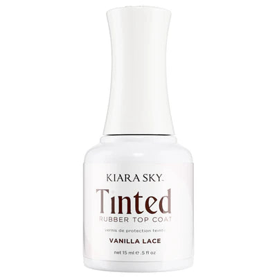 Kiara Sky Tinted Rubber Top Coat - TNT01 Vanilla Lace