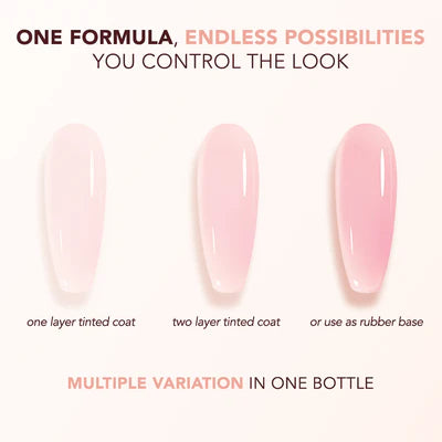 Kiara Sky Tinted Rubber Top Coat - TNT08 Rose Petal Blush