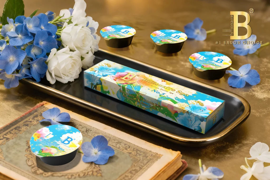 Billionaire Bubble Spa Nail Deluxe 4 Steps Pedicure Manicure Treatment Kit