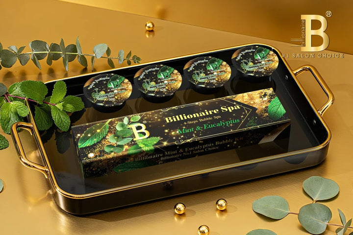 Billionaire Bubble Spa Nail Deluxe 4 Steps Pedicure Manicure Treatment Kit