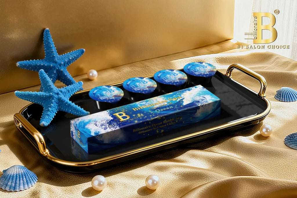 Billionaire Bubble Spa Nail Deluxe 4 Steps Pedicure Manicure Treatment Kit