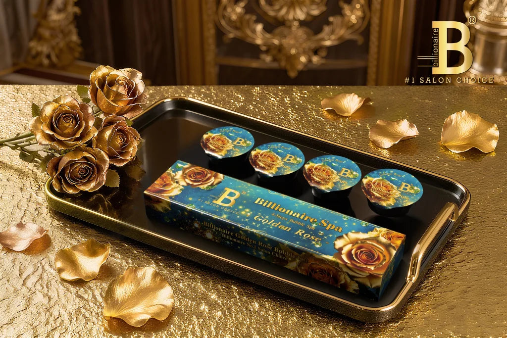 Billionaire Bubble Spa Nail Deluxe 4 Steps Pedicure Manicure Treatment Kit