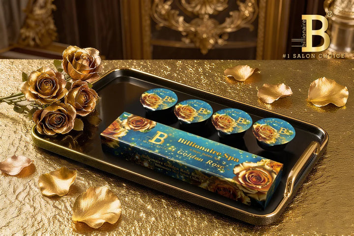 Billionaire Bubble Spa Nail Deluxe 4 Steps Pedicure Manicure Treatment Kit