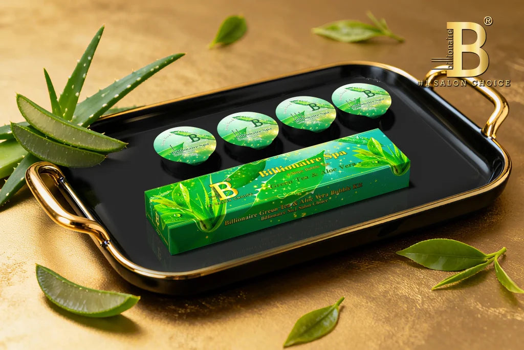 Billionaire Bubble Spa Nail Deluxe 4 Steps Pedicure Manicure Treatment Kit