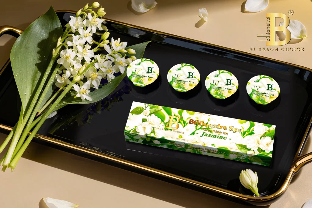 Billionaire Bubble Spa Nail Deluxe 4 Steps Pedicure Manicure Treatment Kit