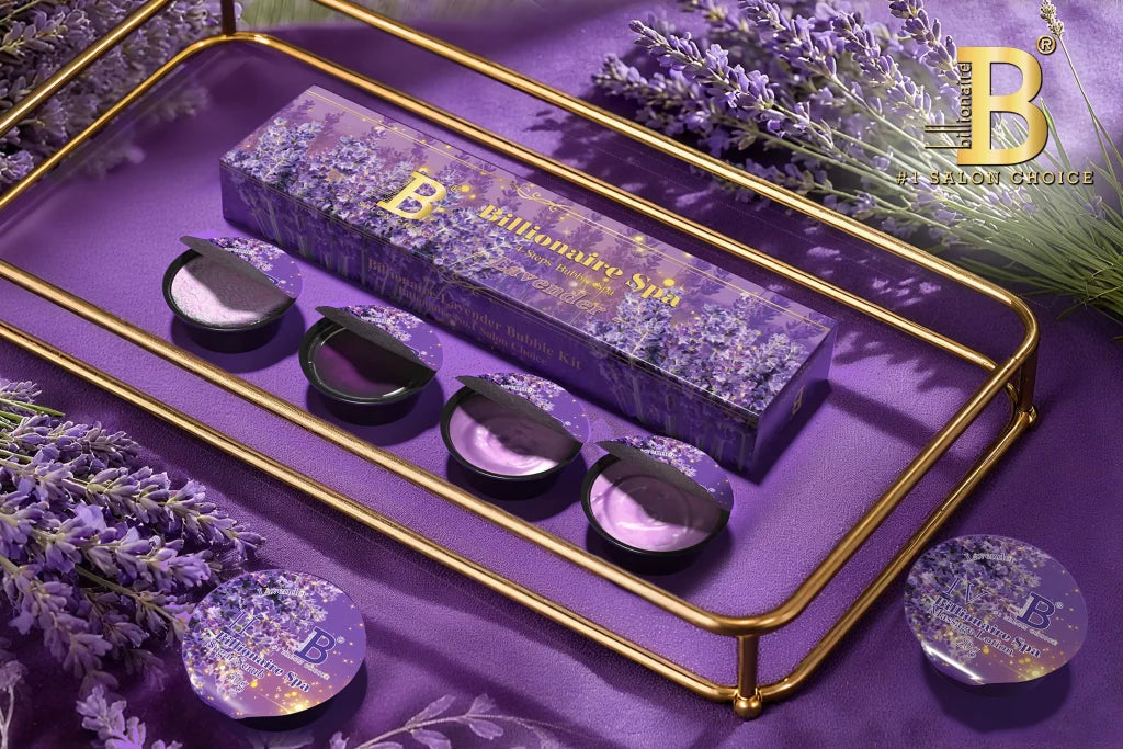 Billionaire Bubble Spa Nail Deluxe 4 Steps Pedicure Manicure Treatment Kit