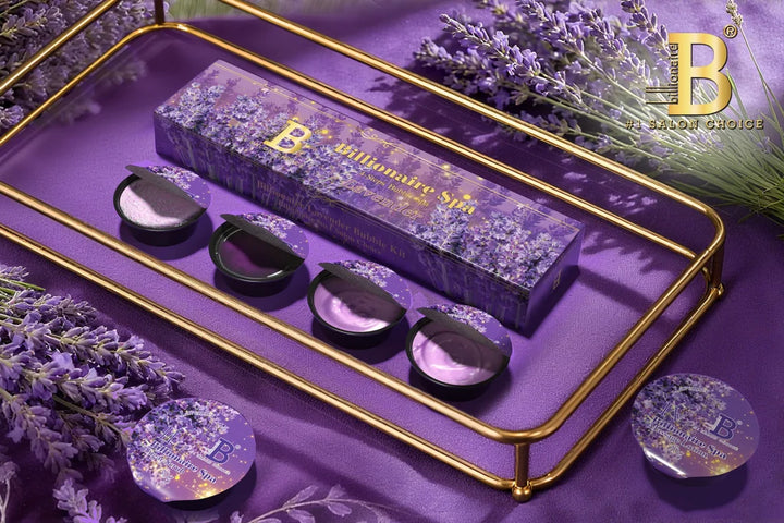 Billionaire Bubble Spa Nail Deluxe 4 Steps Pedicure Manicure Treatment Kit