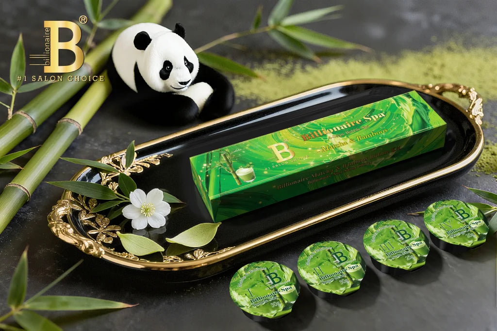 Billionaire Bubble Spa Nail Deluxe Pedicure Kit 4 Steps - Matcha & Bamboos