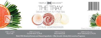 Triple X Brands 4/1 Pedi Spa Tray - Citrus Lemongrass 1pc nailmall